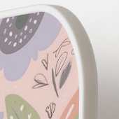 ボタニカルガーデンパーソナライズされた赤面フローラ ピックルボールラケット (左詳細)