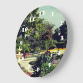 ボタニカルガーデンフォトウォールクロック ラージ壁時計 (傾斜)