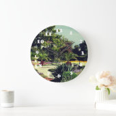 ボタニカルガーデンフォトウォールクロック ラージ壁時計 (ホーム)