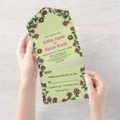 ボタニカルガーデンフラワーズ春結婚フローラ オールインワン招待状 (貼ってはがせる)