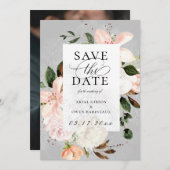 ボタニカルガーデンフローラレース日付写真を保存 案内状 (正面/裏面)