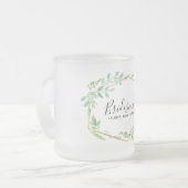 ボタニカルガーデン葉ズグリーンリー結婚ズ フロストグラスマグカップ (正面左)