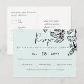 ボタニカルガーデン葉バジェット結婚ズ ポストカード (正面/裏面)