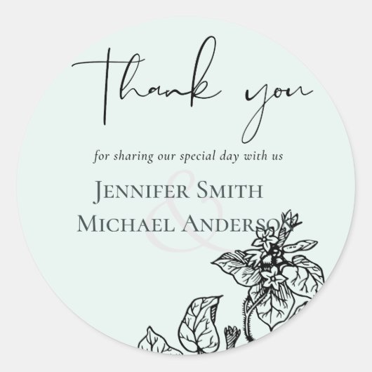 ボタニカルガーデン葉バジェット結婚ズ ラウンドシール (正面)