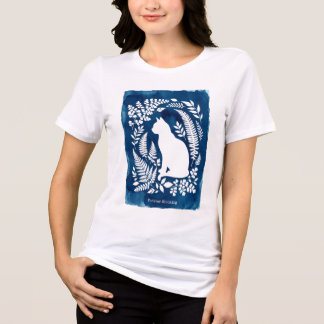 ボタニカルキャットシルエットペットロスアート トライブレンドTシャツ
