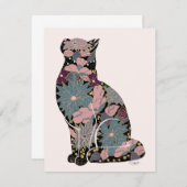 ボタニカルキャットノートカード ノートカード (正面/裏面)