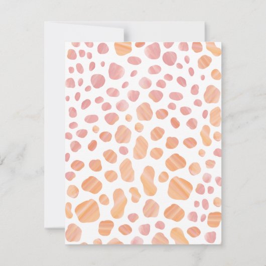 ボタニカルキレーフサファリベイビーシャワー招待状 案内状 (裏面)