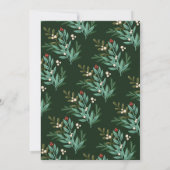 ボタニカルクラシックエレガンスクリスマスホリデーパーティー 招待状 (裏面)