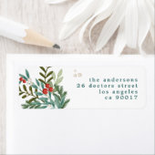 ボタニカルクラシッククリスマス差出人住所 ラベル (インサイチュ)