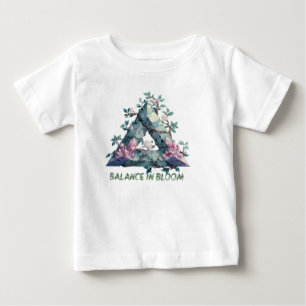 ボタニカルクリスタルベビーシャツ – 自然&フローラアート ベビーTシャツ