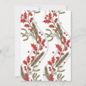 ボタニカルクリスマスアーチ – カスタム家族の写真 シーズンカード (裏面)