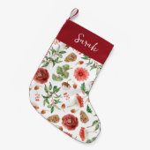 ボタニカルクリスマスストッキング スモールクリスマスストッキング (正面 (吊り時))