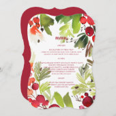 ボタニカルクリスマスホリデーメニュー プログラム (正面/裏面)