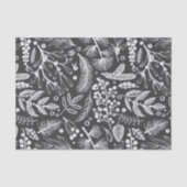 ボタニカルクリスマス フォリアジュ ピンベリー パターン 薄葉紙 (正面)