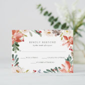 ボタニカルクリスマス | フローラルホリデーウェディング 招待状 (スタンド正面)