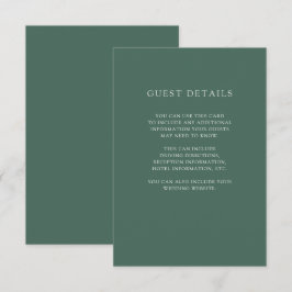 ボタニカルクリスマス | 結婚式ゲスト詳細 招待状