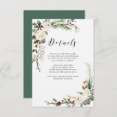 ボタニカルクリスマス | 結婚式ゲスト詳細 招待状 (正面/裏面)