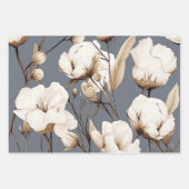 ボタニカルクリーム&ダスティブルーブロッサムガーデン ラッピングペーパーシート (正面)