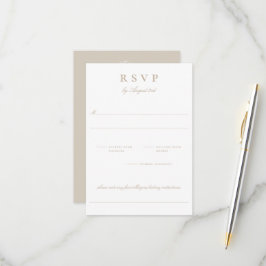ボタニカルクレストモノグラムウェディングRSVPカード 出欠カード