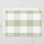 ボタニカルクレストモノグラムセージクリスマスフォト シーズンカード (裏面)