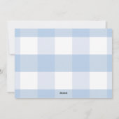 ボタニカルクレストモノグラムブルークリスマスフォト シーズンカード (裏面)