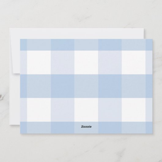 ボタニカルクレストモノグラムブルークリスマスフォト シーズンカード (裏面)