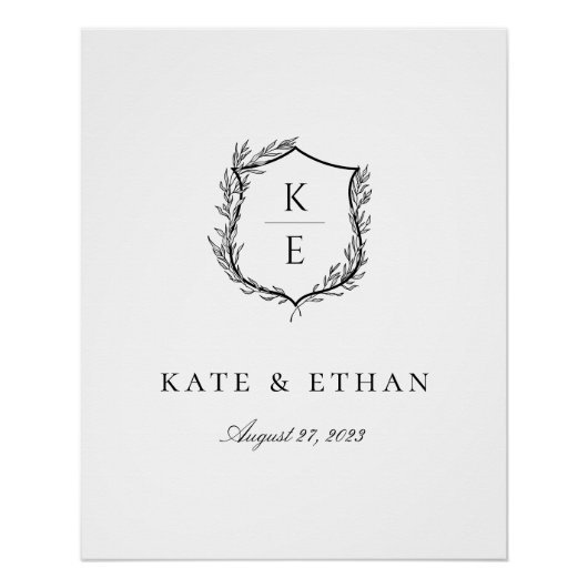 ボタニカルクレストモノグラム結婚ズ ポスター (正面)