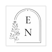 ボタニカルクレストモノグラム | オーダーメイドウェディング ラバースタンプ (インプリント)