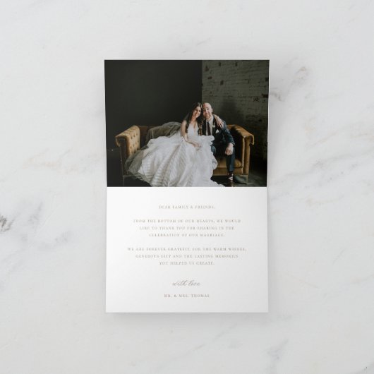 ボタニカルクレストモノグラ結婚ムの写真 サンキューカード (内部)