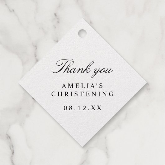 ボタニカルクロス《キリスト教》洗礼式や命名式サンキュー実在金ゴールド フェイバータグ (裏面)