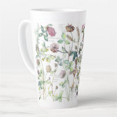 ボタニカルクローバーワイルドフラワーフラワーズラテマグ カフェラテマグ (左アングル)