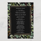 ボタニカルグリーナリークリスマスホリデーブラック結婚ズ プログラム (裏面)