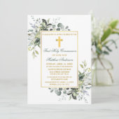 ボタニカルグリーナリーホーコミューニオンセージグリーン金ゴールド 招待状 (スタンド正面)