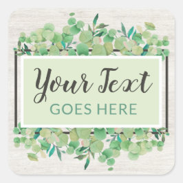 ボタニカルグリーナリーユーカリ素朴&ウッドエコ スクエアシール