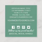 ボタニカルグリーナリーユーカリ素朴&ウッドエコ スクエア名刺 (裏面)