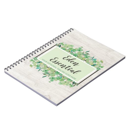 ボタニカルグリーナリーユーカリ素朴&ウッドエコ ノートブック (左側)
