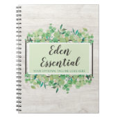 ボタニカルグリーナリーユーカリ素朴&ウッドエコ ノートブック (正面)