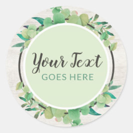 ボタニカルグリーナリーユーカリ素朴&ウッドエコ ラウンドシール