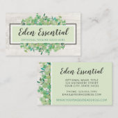 ボタニカルグリーナリーユーカリ素朴&ウッドエコ 名刺 (正面/裏面)