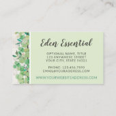ボタニカルグリーナリーユーカリ素朴&ウッドエコ 名刺 (裏面)