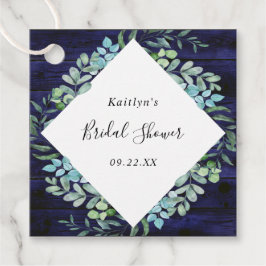 ボタニカルグリーンのユーカリ ブライダルシャワー フェイバータグ