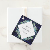 ボタニカルグリーンのユーカリ ブライダルシャワー フェイバータグ (インサイチュ)