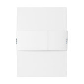 ボタニカルグリーンの葉の水彩ウェディング 招待状ベリーバンド (裏面例)