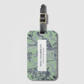ボタニカルグリーンシノエリカスタムーラゲージタグ ラゲッジタグ (正面縦)