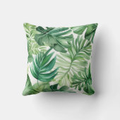 ボタニカルグリーントロピカルモンステラ葉 クッション (裏面)