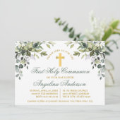 ボタニカルグリーンファースト聖体緑 招待状 (スタンド正面)