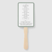 ボタニカルグリーンフローラ結婚式 プログラム ハンドファン (裏面)