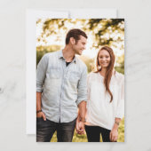 ボタニカルグリーンブルガンディフォト結婚式招待状 (裏面)