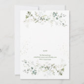 ボタニカルグリーンベビーシャワー招待状 招待状 (裏面)
