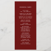 ボタニカルグリーンリークリスマスホリデー結婚金ゴールド プログラム (裏面)